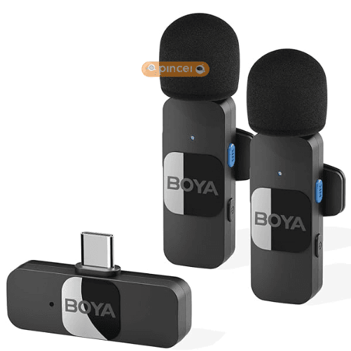BOYA Microfone de lapela sem fio BY-V20