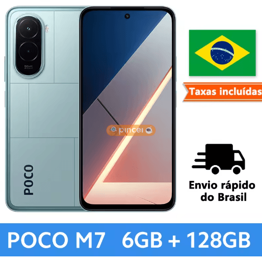 Pincei - Smartphone POCO M7 Versão Global 128GB + 6GB por R$ 1.133,71